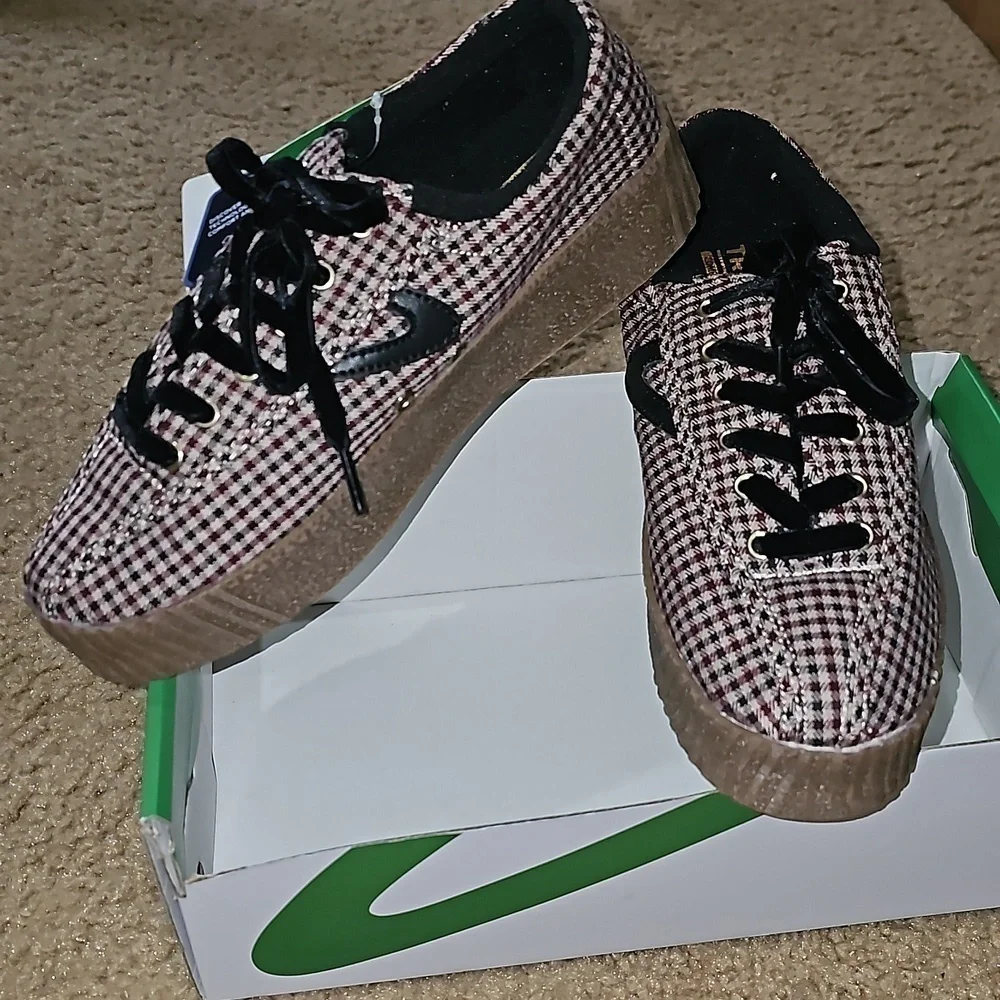 Tretorn Plaid Nylite Plus Bold Shoes Size‎ 7.5 New - Picture 2 of 14